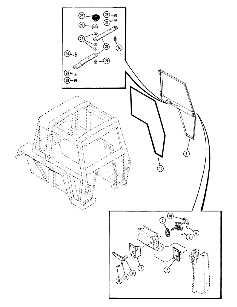 Схема запчастей Case IH 870 - (294) - CAB, DOOR, BETTENDORF (09) - CHASSIS/ATTACHMENTS