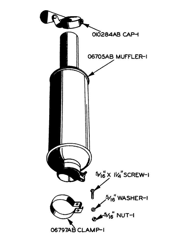 Схема запчастей Case IH 600-SERIES - (016) - POWRCEL DIESEL ENGINE, MUFFLER (02) - ENGINE