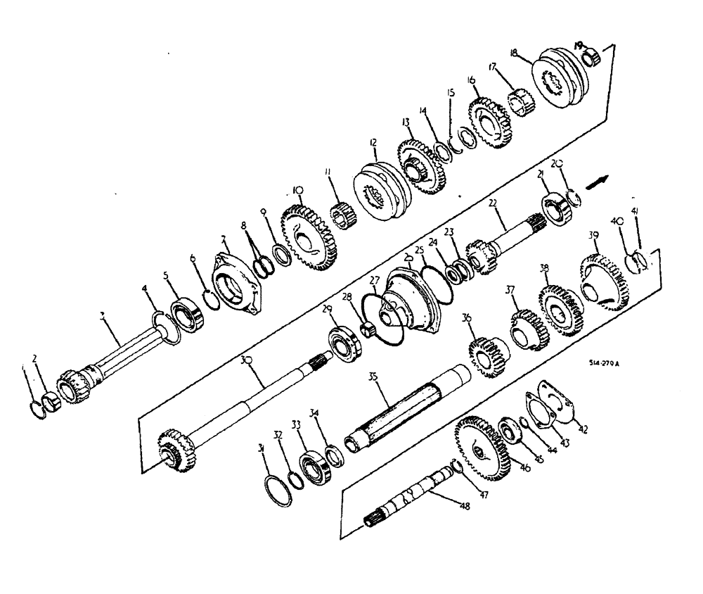 Схема запчастей Case IH 884 - (07-002) - SPEED TRANSMISSION - IN CLUTCH HOUSING (04) - Drive Train