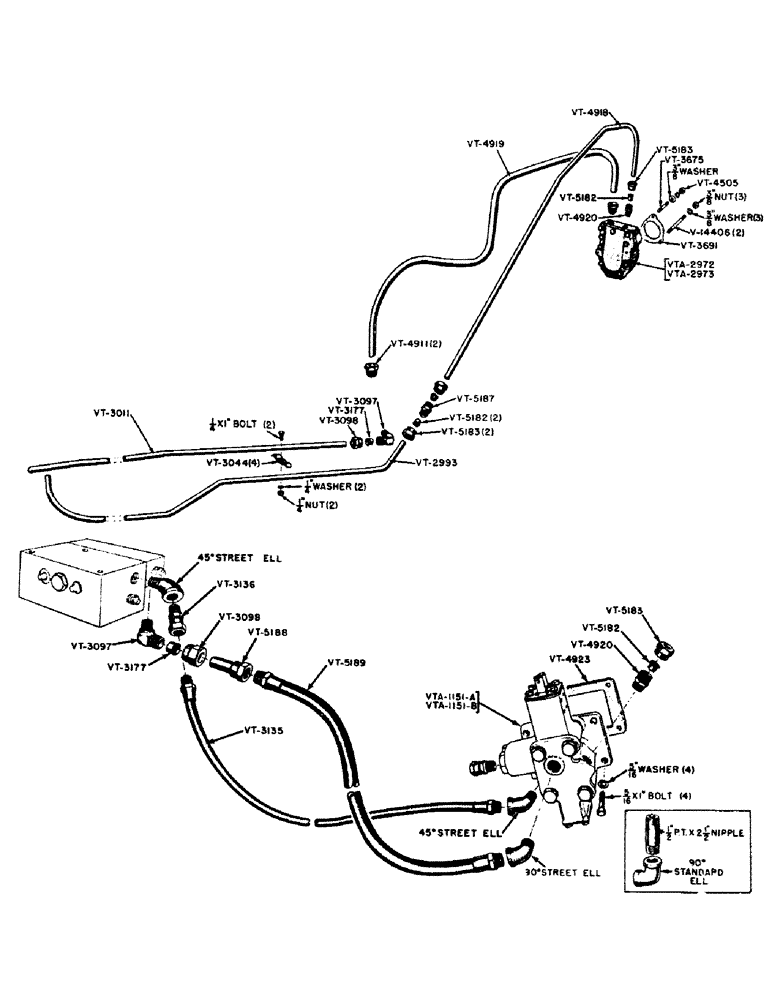 Схема запчастей Case IH VAI-SERIES - (086) - HYDRAULIC PUMP AND LINES WITH EAGLE HITCH, LINES FOR EAGLE HITCH WITH DOUBLE CONTROL (08) - HYDRAULICS