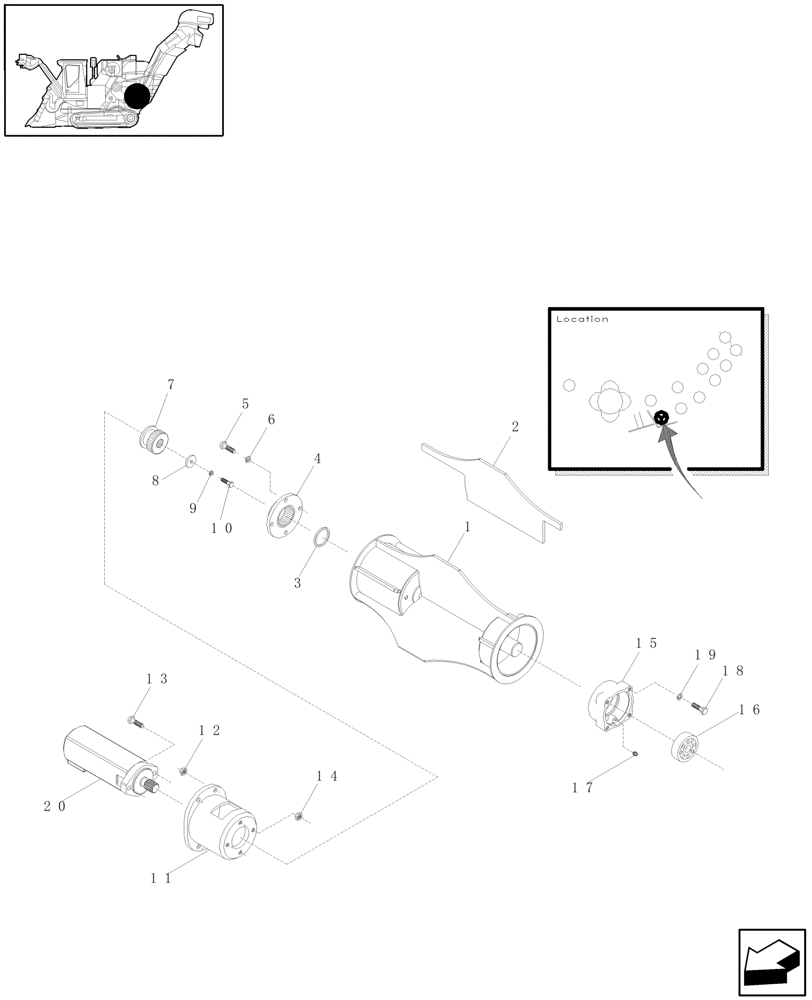Схема запчастей Case IH A4000 - (A05.03[01]) - BUTTLIFT ROLLER Mainframe & Functioning Components