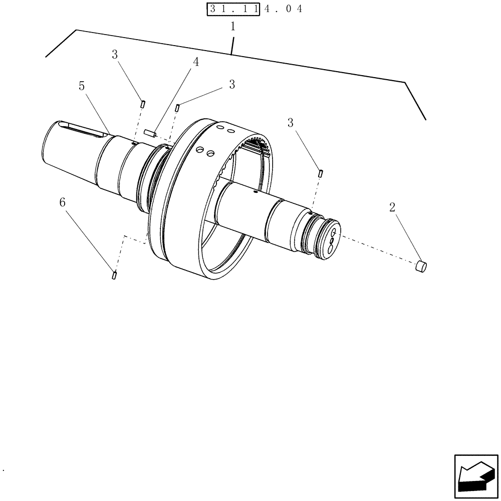 Схема запчастей Case IH 9230 - (66.260.23) - SHAFT, CLUTCH PTO (66) - THRESHING