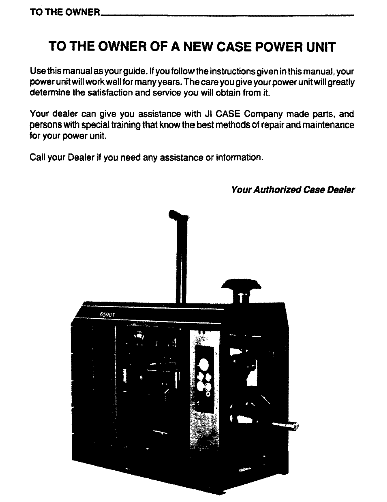 Схема запчастей Case IH 6590 - (001) - TO THE OWNER 