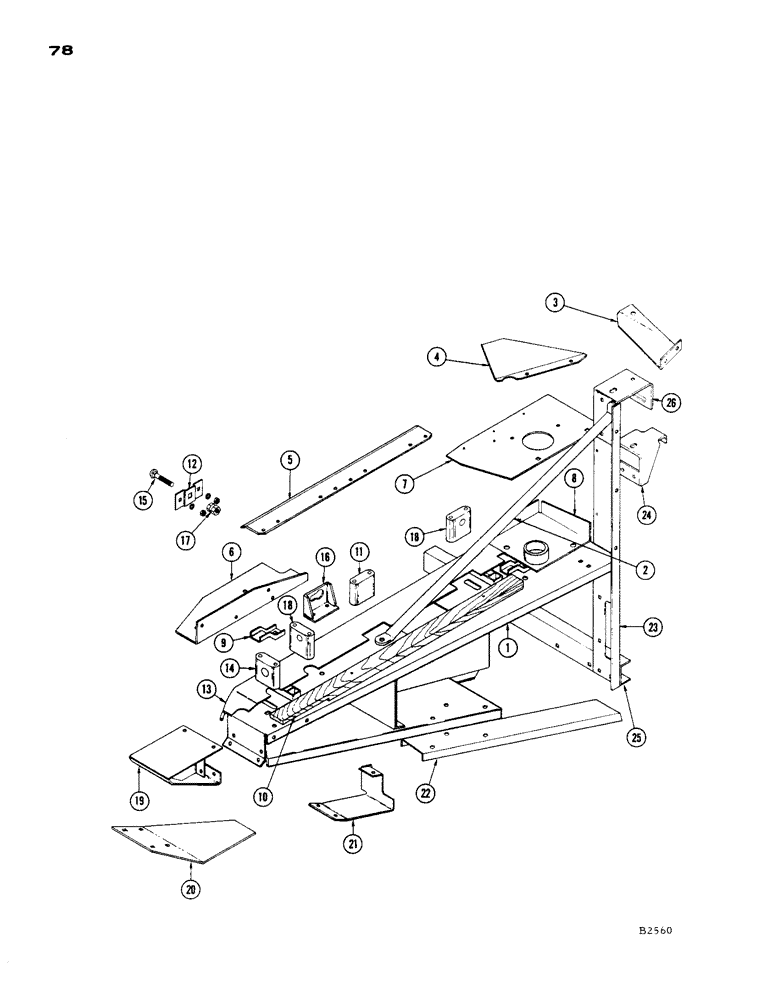 Схема запчастей Case IH 402 - (78) - L.H. OUTER ROW, ROWS 2, 3 AND 4 (58) - ATTACHMENTS/HEADERS