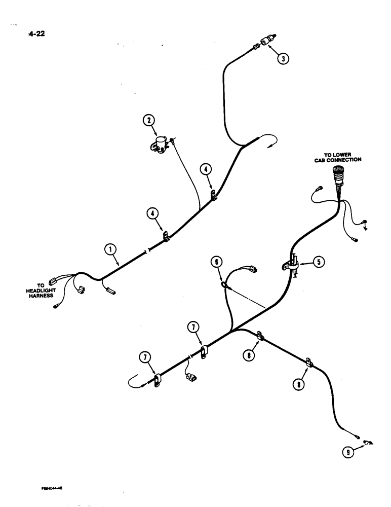 Схема запчастей Case IH 9170 - (4-22) - FRONT FRAME HARNESS (04) - ELECTRICAL SYSTEMS
