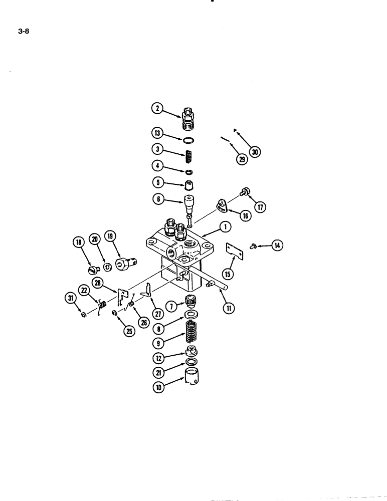 Схема запчастей Case IH 1130 - (3-08) - FUEL INJECTION PUMP, 1130 TRACTOR (03) - FUEL SYSTEM
