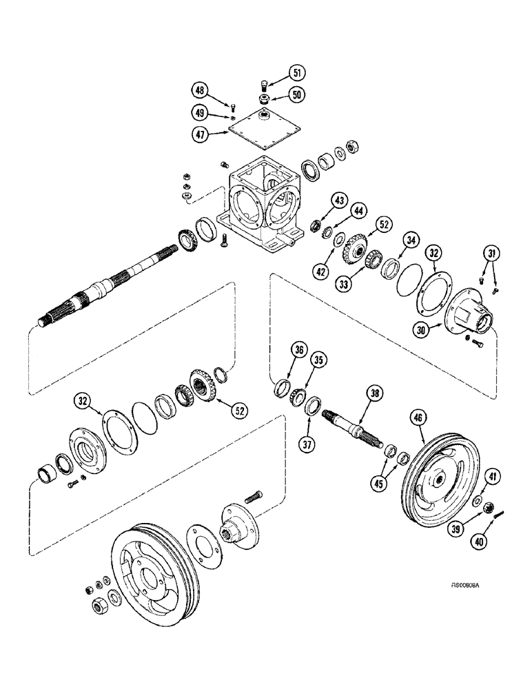 Схема запчастей Case IH 1680 - (9F-14) - STRAW CHOPPER, GEAR HOUSING (CONTD) (19) - STRAW SPREADER & CHOPPER