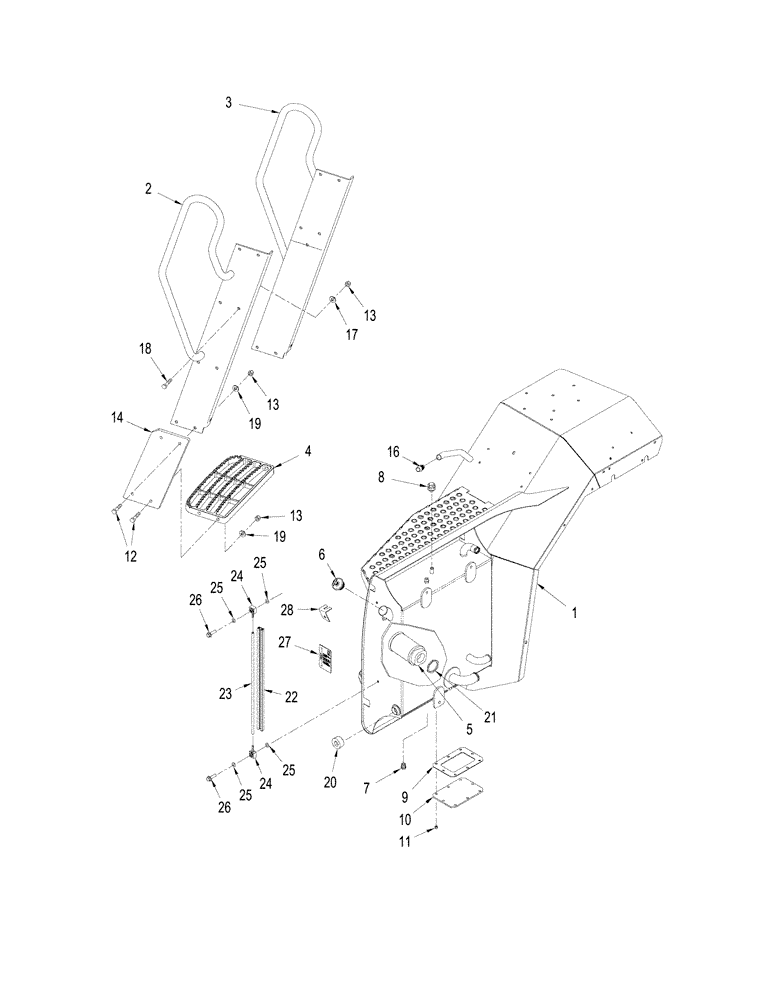 Схема запчастей Case IH STEIGER 485 - (08-19) - HYDRAULIC TANK, WHEEL TRACTOR (08) - HYDRAULICS