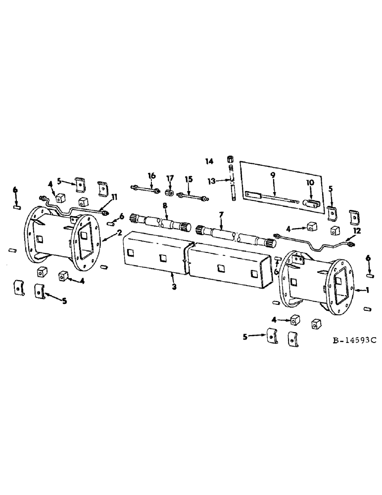 Схема запчастей Case IH 815 - (B-08) - POWER TRAIN, MAIN WHEEL AXLE EXTENSION (03) - POWER TRAIN