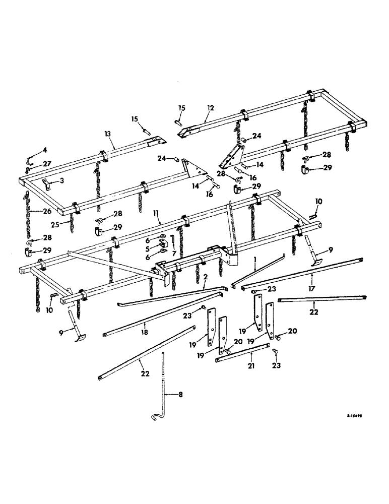 Схема запчастей Case IH 9 COIL - (R-5) - DRAWBAR, 4-SECTION-FOLDING 