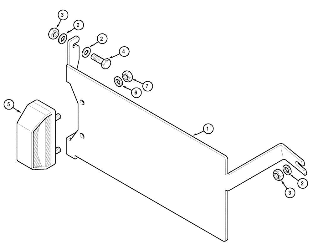 Схема запчастей Case IH CX70 - (04-18) - REGISTRATION NUMBER PLATE AND LIGHT (04) - ELECTRICAL SYSTEMS
