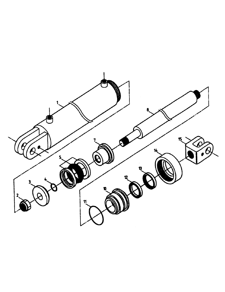 Схема запчастей Case IH 7000 - (B02-01) - HYDRAULIC CYLINDER, TOPPER ARMS Hydraulic Components & Circuits