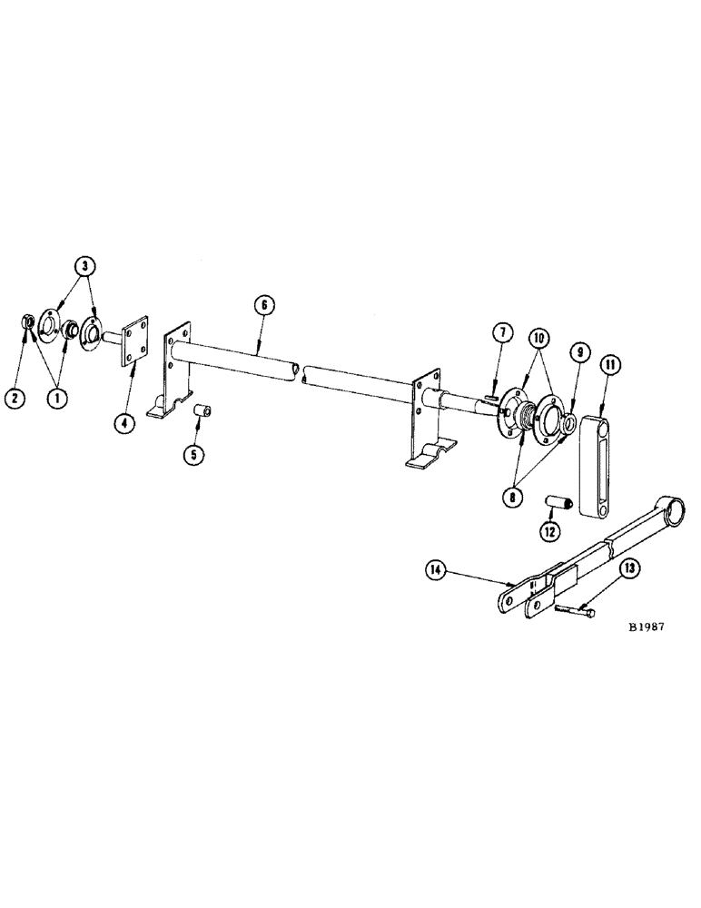 Схема запчастей Case IH 960 - (116) - ROCKER ARM SHAFT FOR SHOE AND GRAIN PAN (74) - CLEANING
