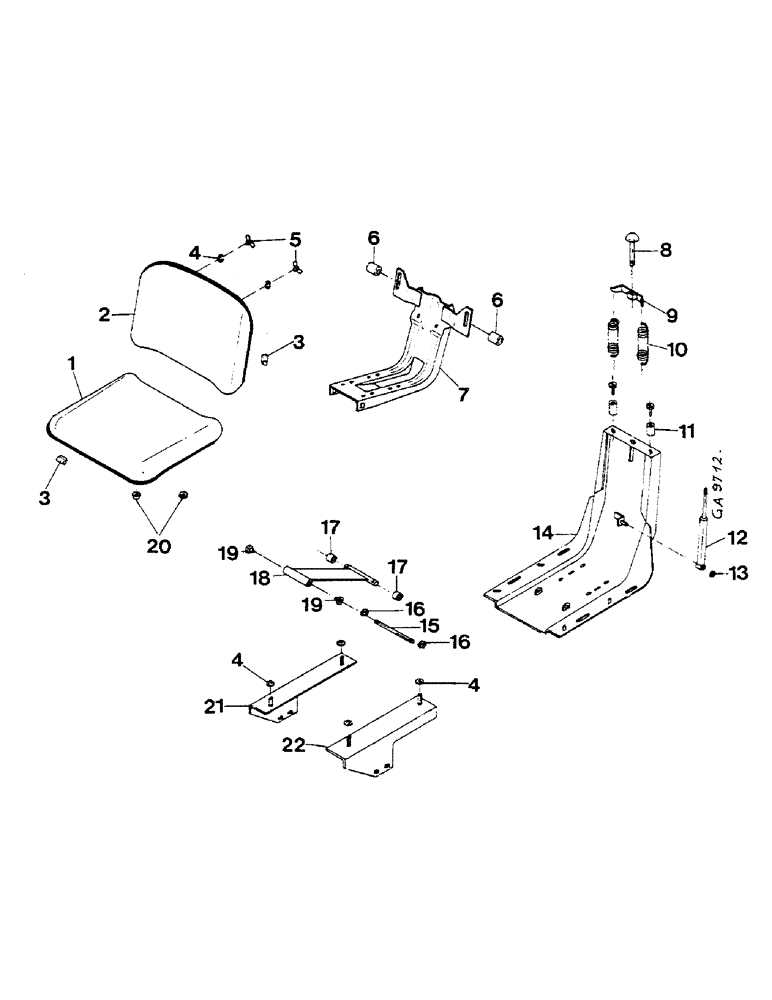 Схема запчастей Case IH 433 - (13-18) - SEAT "GRAMMER" (05) - SUPERSTRUCTURE