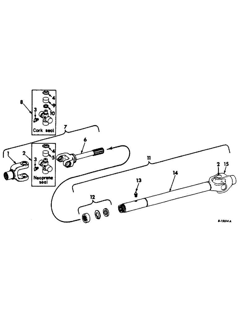 Схема запчастей Case IH 414 - (150) - MAIN DRIVE SHAFT (14) - MAIN GEARBOX & DRIVE