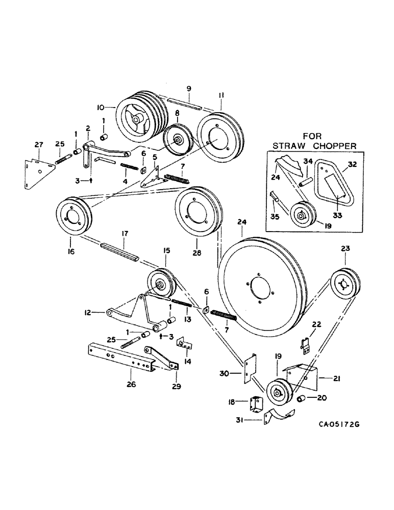 Схема запчастей Case IH 1460 - (20-20) - SEPARATOR, BELT DRIVE, RH SIDE Separation