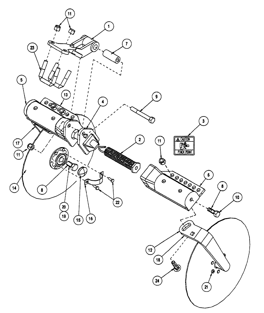 Схема запчастей Case IH NFX - (9-48) - DISC LEVELERS (09) - CHASSIS