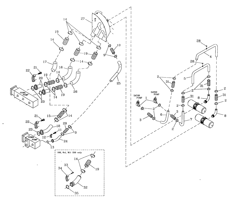 Схема запчастей Case IH 7700 - (B06[05]) - HYDRAULIC SUCTION LINES {COMMERCIAL} Hydraulic Components & Circuits