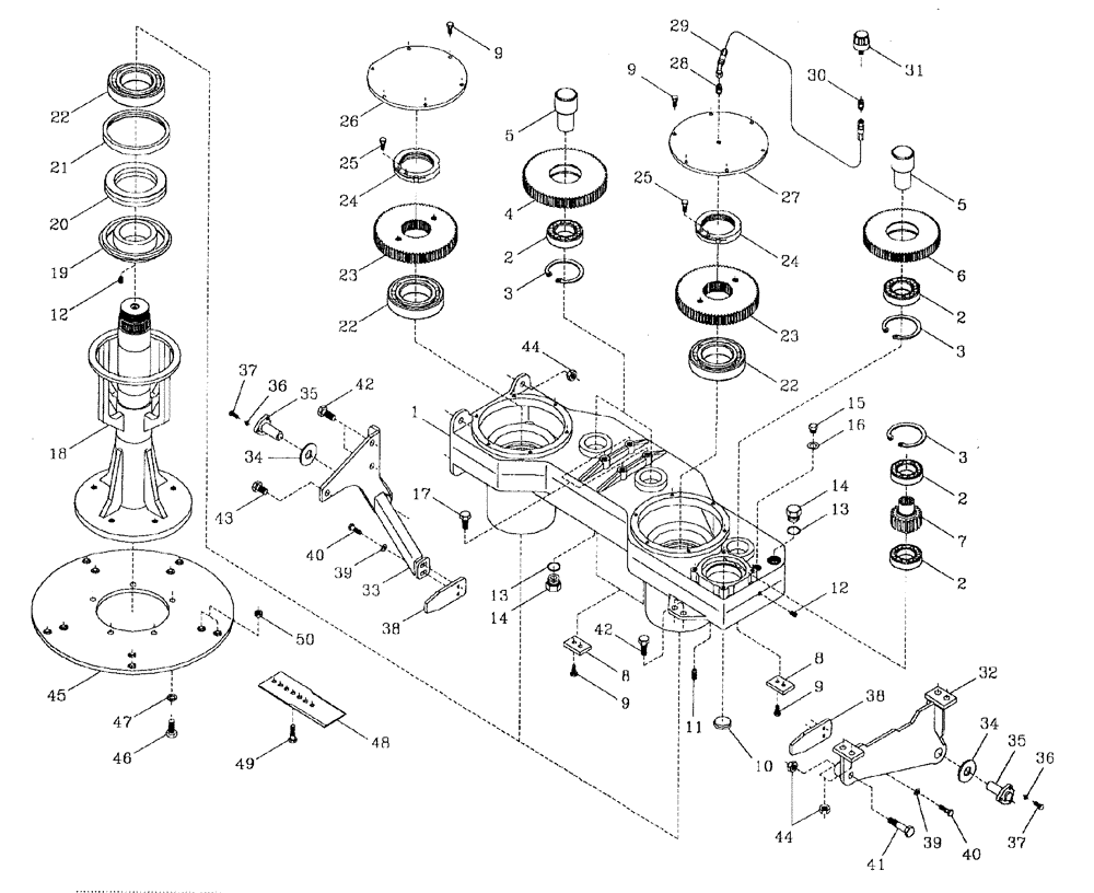 Схема запчастей Case IH 7700 - (A04[01]) - BASECUTTER GEARBOX Mainframe & Functioning Components