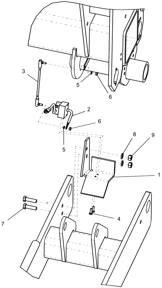 Схема запчастей Case IH 1250 - (39.110.11) - FRAME - POTENTIOMETER MOUNT - 12 ROW AND 16 ROW (39) - FRAMES AND BALLASTING