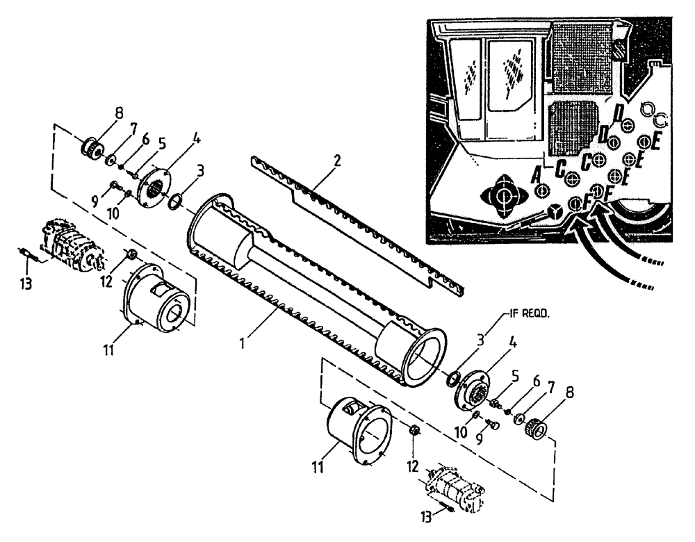 Схема запчастей Case IH 7700 - (A02[65A]) - BOTTOM ROLLERS {LOWER, F} Mainframe & Functioning Components