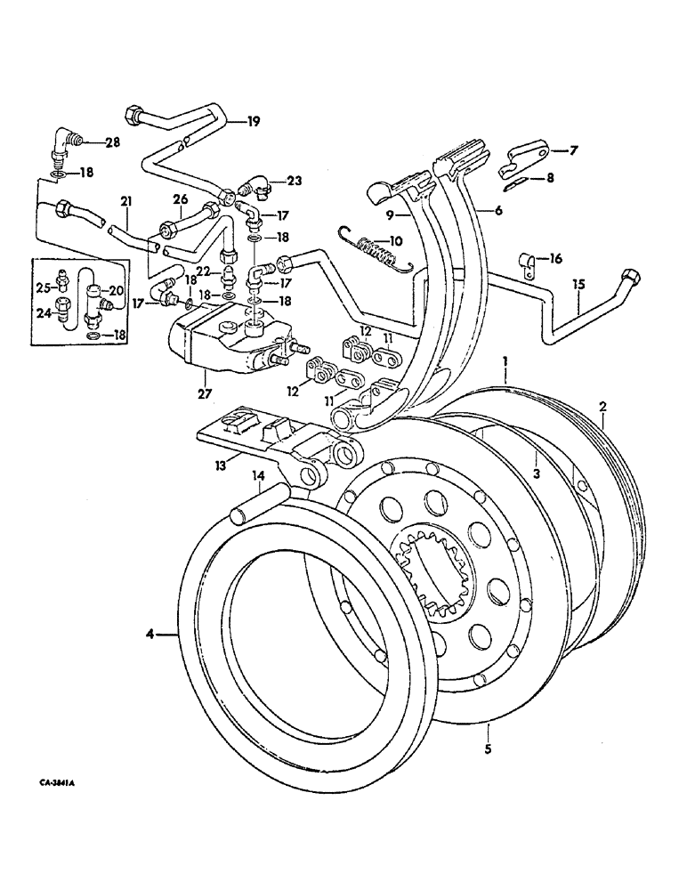 Схема запчастей Case IH 1566 - (04-02) - BRAKES, BRAKES AND CONNECTIONS (5.1) - BRAKES