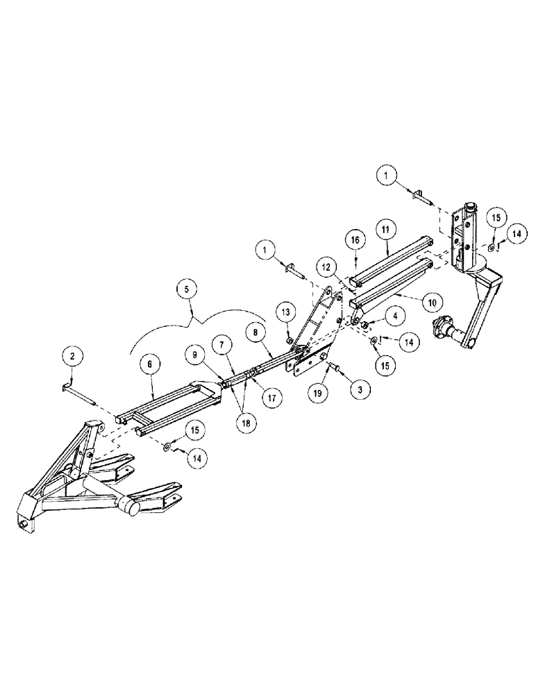 Схема запчастей Case IH CONCORD - (B24) - DEPTH CONTROL LINKAGE 