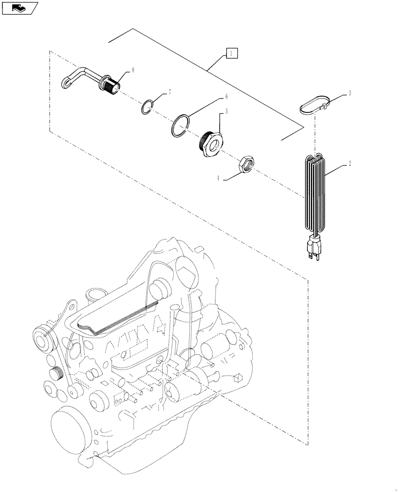 Схема запчастей Case IH STEIGER 350 - (10.254.03) - BLOCK HEATER - 120 VOLT - STEIGER 350 (10) - ENGINE