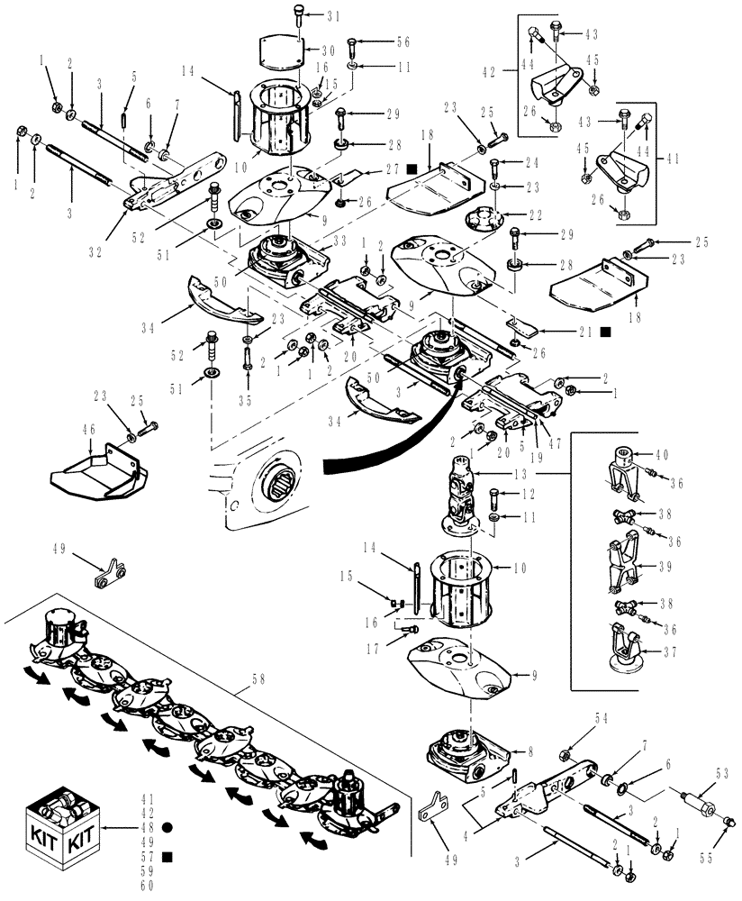 Схема запчастей Case IH DCX101 - (58.110.01) - CUTTERBAR (58) - ATTACHMENTS/HEADERS