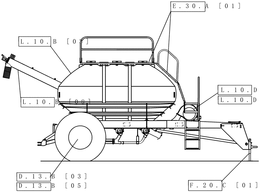 Схема запчастей Case IH ADX3430 - (A[01]) - PICTORIAL INDEX - TOW BETWEEN AIR CART A - Distribution Systems