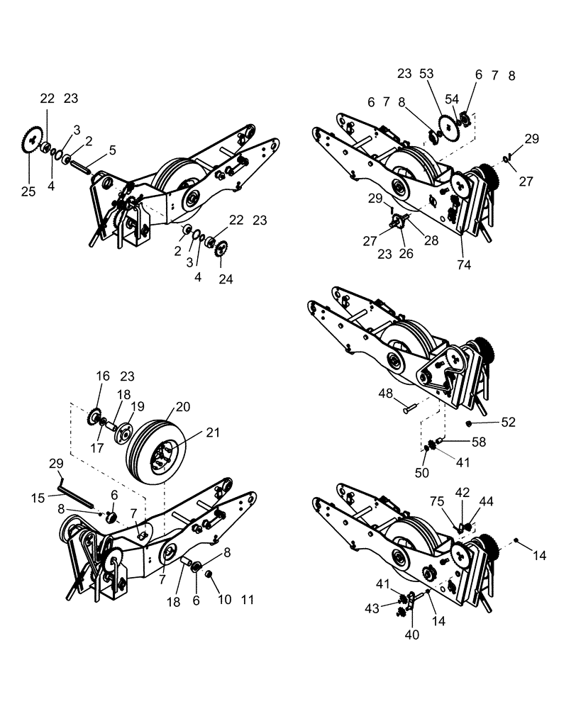 Схема запчастей Case IH 1250 - (21.114.03[01]) - MECHANICAL TRANSMISSION - 24 ROW ASN Y9S007001 (21) - TRANSMISSION