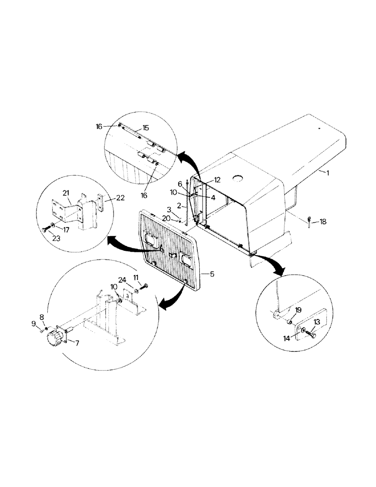 Схема запчастей Case IH KM-325 - (06-02) - HOOD AND GRILLE (12) - FRAME