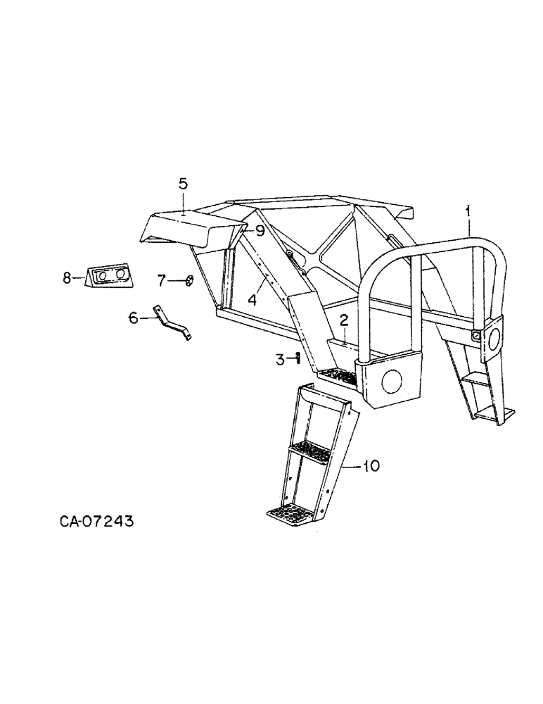 Схема запчастей Case IH 786 - (13-16) - SUPERSTRUCTURE, NON-ROPS FRAME, 786 TRACTORS (05) - SUPERSTRUCTURE