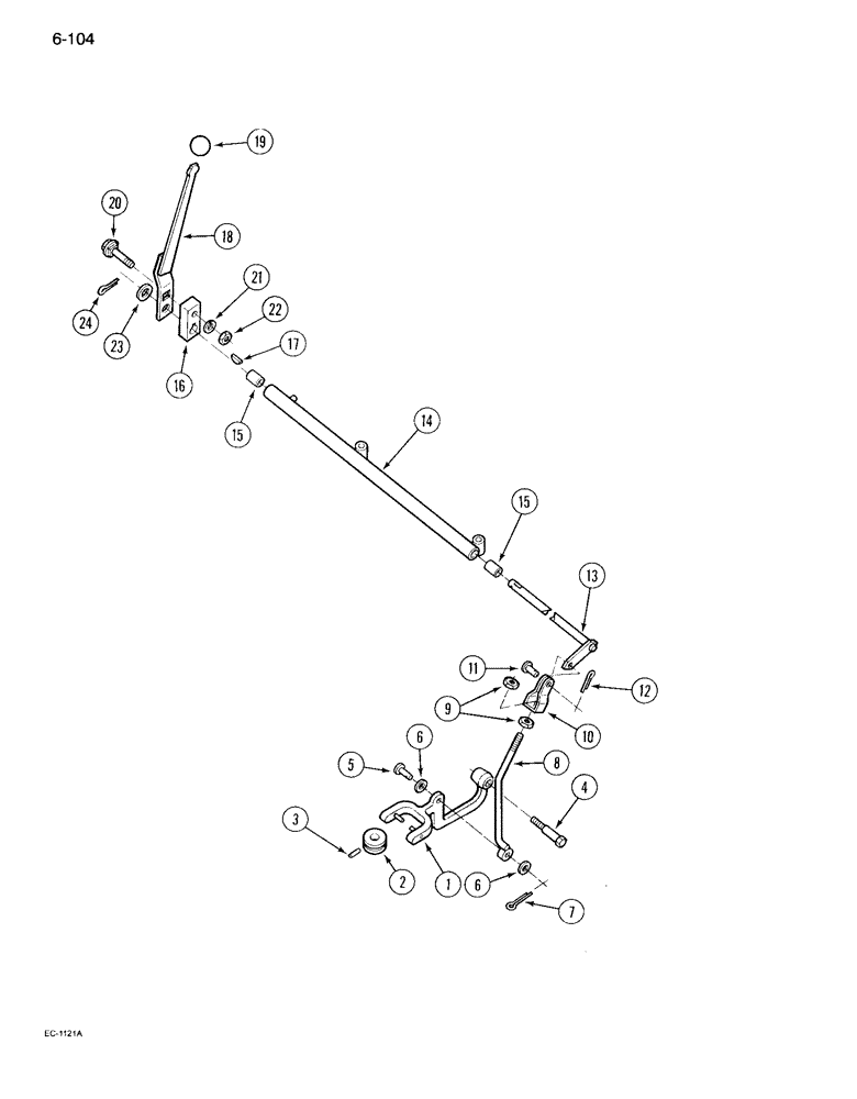 Схема запчастей Case IH 995 - (6-104) - INDEPENDENT POWER TAKE OFF CONTROL, TRACTOR WITHOUT CAB (06) - POWER TRAIN