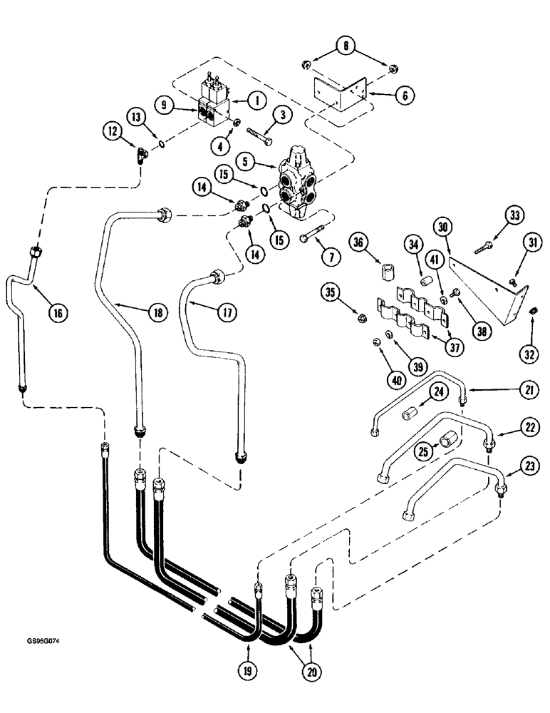 Схема запчастей Case IH 1670 - (6-52) - REAR WHEEL DRIVE, DRIVE VALVE SYSTEM (03) - POWER TRAIN