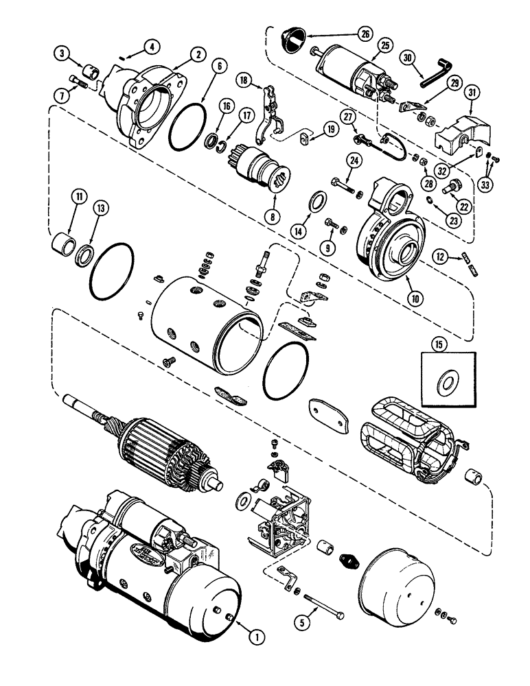 Схема запчастей Case IH 2290 - (4-134) - A162469 STARTER ASSEMBLY, P.I.N. 9907663 AND AFTER (04) - ELECTRICAL SYSTEMS