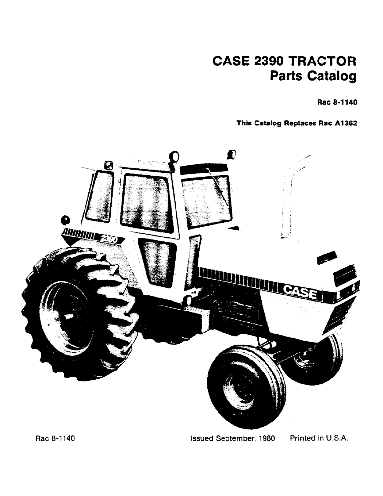 Схема запчастей Case IH 2390 - (1-03) - CASE 2390 TRACTOR (00) - PICTORIAL INDEX