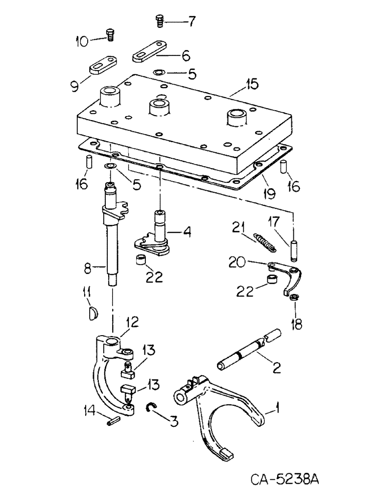 Схема запчастей Case IH 3788 - (07-34) - DRIVE TRAIN, GEAR SHIFT MECHANISM, RANGE TRANSMISSION (04) - Drive Train