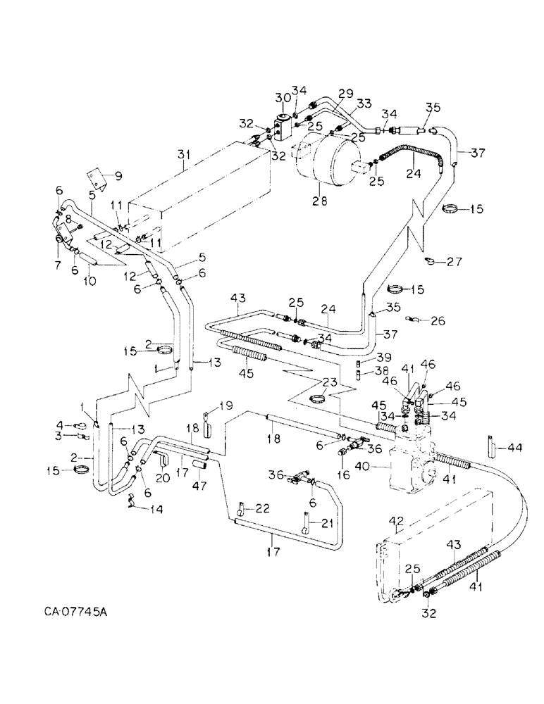 Схема запчастей Case IH 3088 - (13-32) - SUPERSTRUCTURE, HEATER AND AIR CONDITIONER CONNECTIONS (05) - SUPERSTRUCTURE