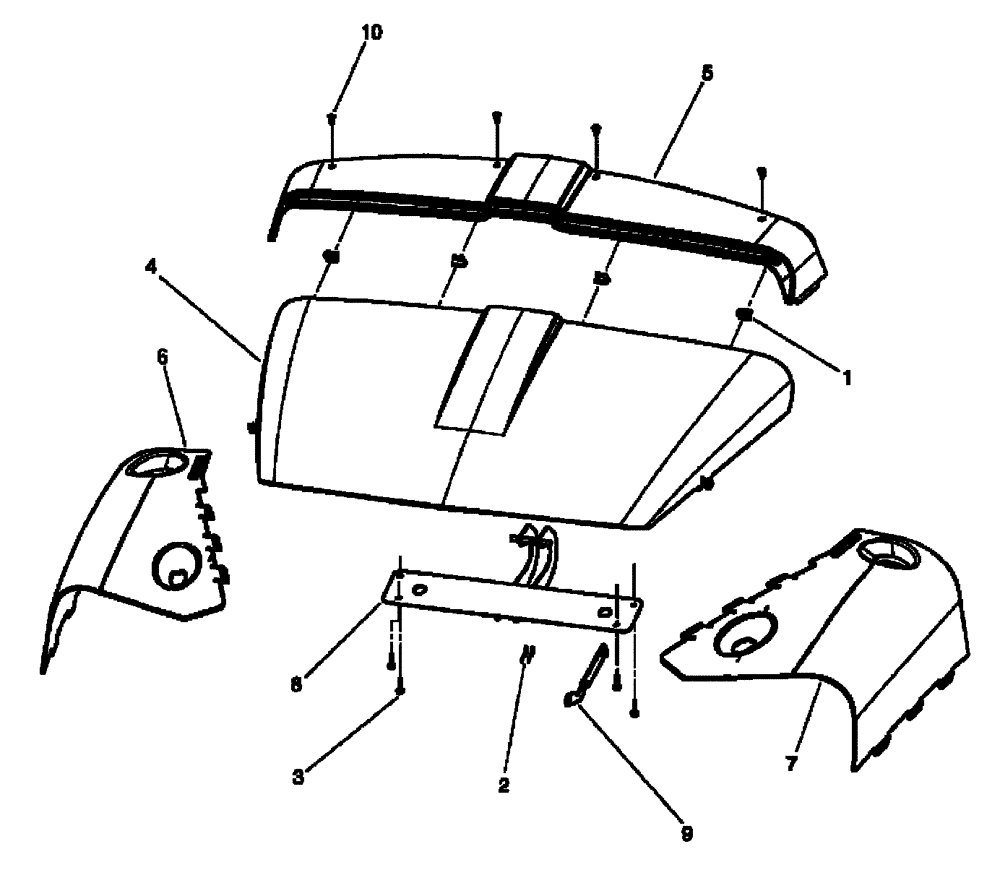 Схема запчастей Case IH SCOUT XL - (90.100.01) - COWL ASSEMBLIES (90) - PLATFORM, CAB, BODYWORK AND DECALS
