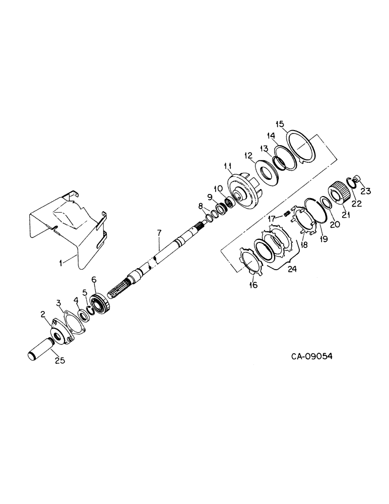 Схема запчастей Case IH 385 - (07-17) - DRIVE TRAIN, INDEPENDENT POWER TAKE OFF-SINGLE SPEED, LOWER OUTPUT SHAFT WITH PROVISION FOR SIDE PTO (04) - Drive Train