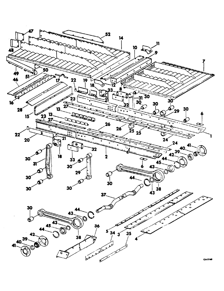Схема запчастей Case IH 914 - (23-05) - GRAIN PAN SHOE AND SHOE SIEVE, GRAIN PAN AND SHAKER SHAFT, SERIAL NUMBER 1440 AND ABOVE Grain Pan, Shoe & Shoe Sieve