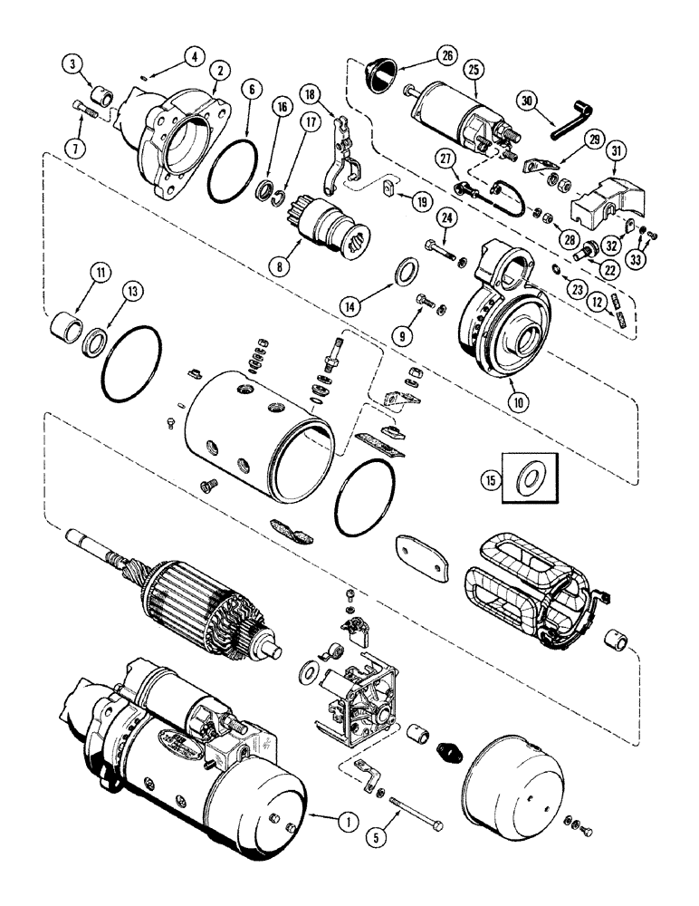 Схема запчастей Case IH 2394 - (4-38) - STARTER ASSEMBLY - A162469 (04) - ELECTRICAL SYSTEMS