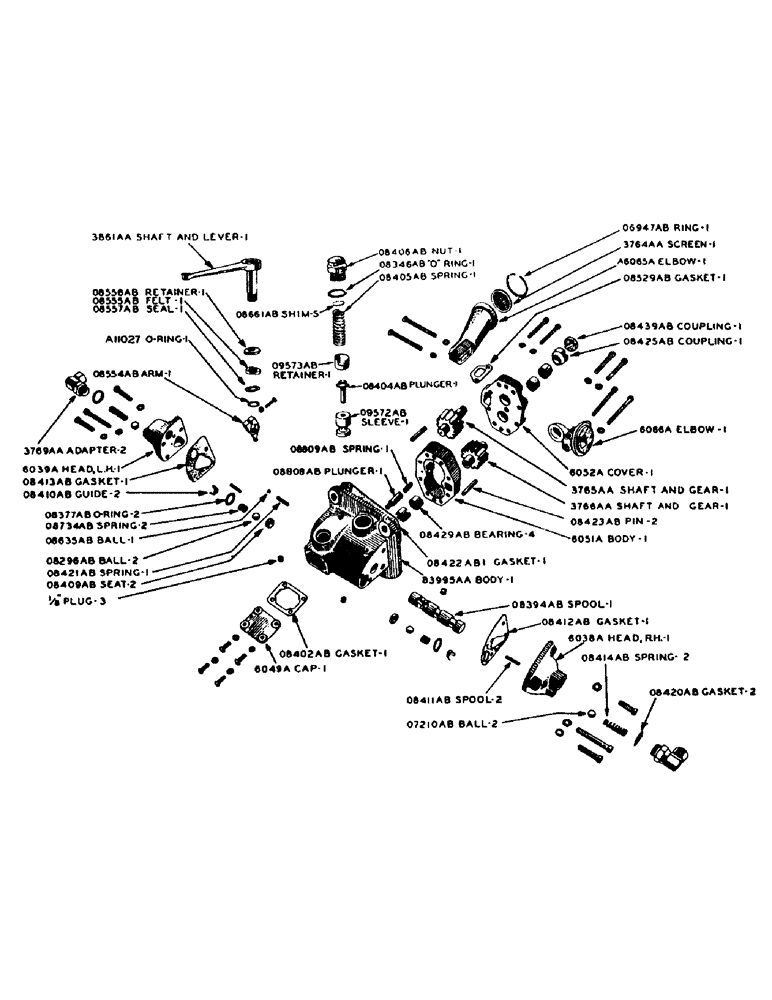 Схема запчастей Case IH SO-SERIES - (118) - HYDRAULIC SINGLE AND DUAL CONTROL UNIT, SINGLE VALVE AND PUMP, HYDRAULIC DUAL VALVE, S, SC, SO (08) - HYDRAULICS