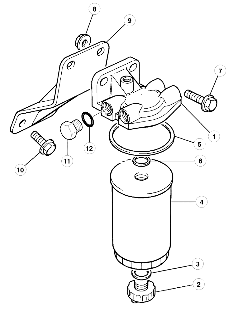 Схема запчастей Case IH MX80C - (03-05) - FUEL FILTER (03) - FUEL SYSTEM