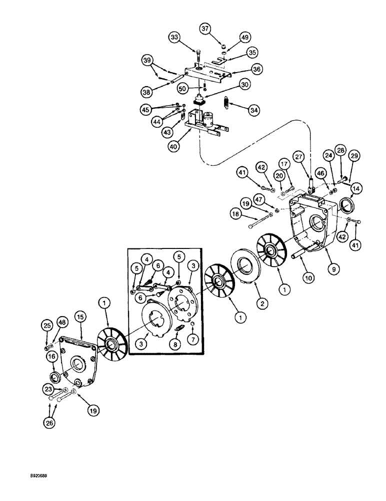 Схема запчастей Case IH 1800 - (7-08) - MASTER BRAKES, USED WITH WHEEL BRAKE ACTUATOR, ITEM 40 (5.1) - BRAKES