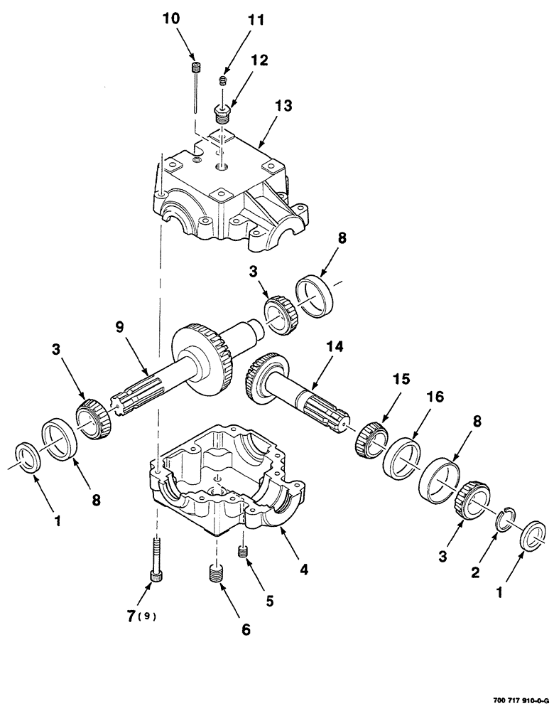 Схема запчастей Case IH RS561A - (2-008) - GEARBOX ASSEMBLY,  7007179101 COMPLETE Driveline