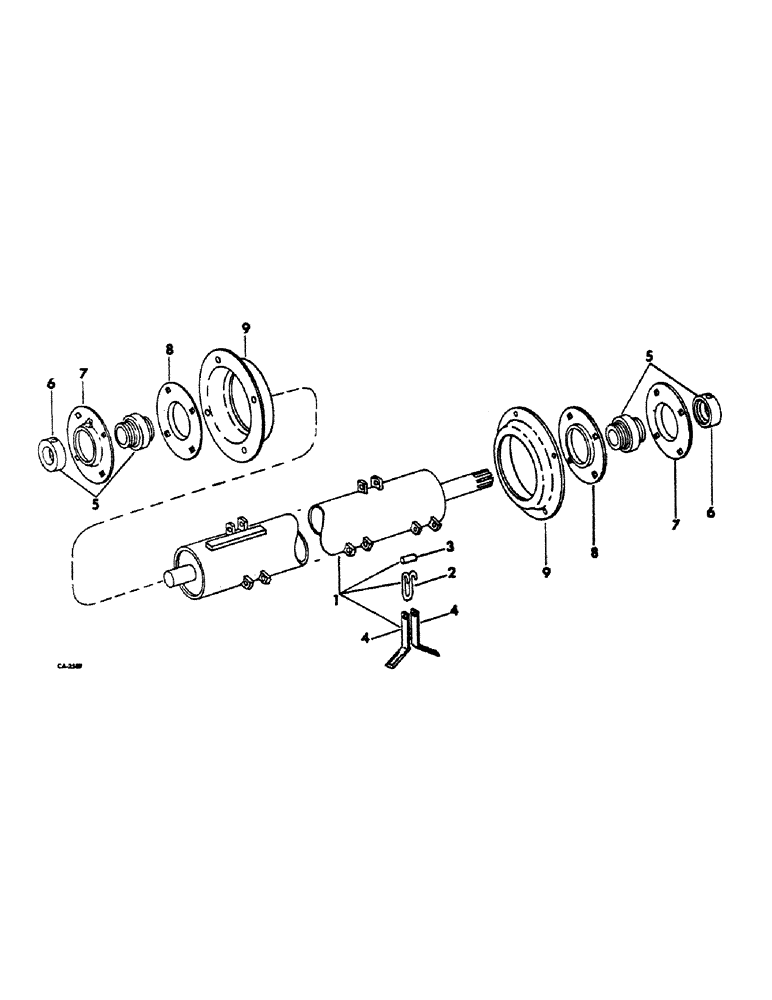 Схема запчастей Case IH 71 - (T-5) - ROTOR W/KNIVES AND CONNECTIONS 