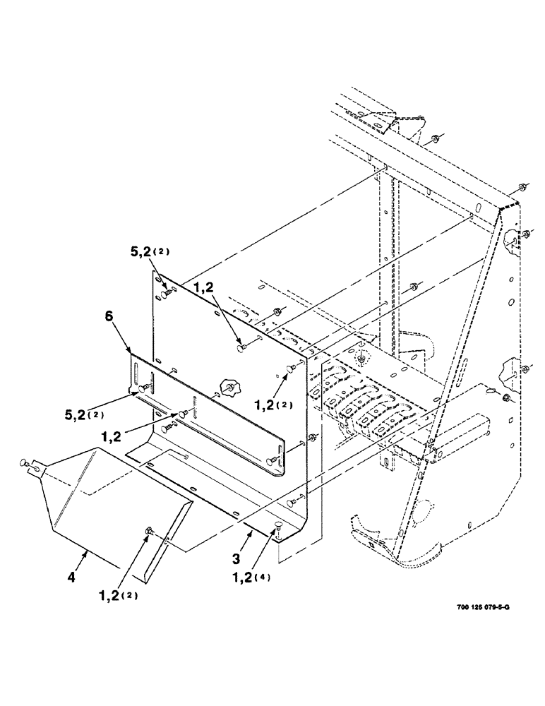 Схема запчастей Case IH 8750 - (4-04) - AUGER LEFT PAN ASSEMBLY (58) - ATTACHMENTS/HEADERS