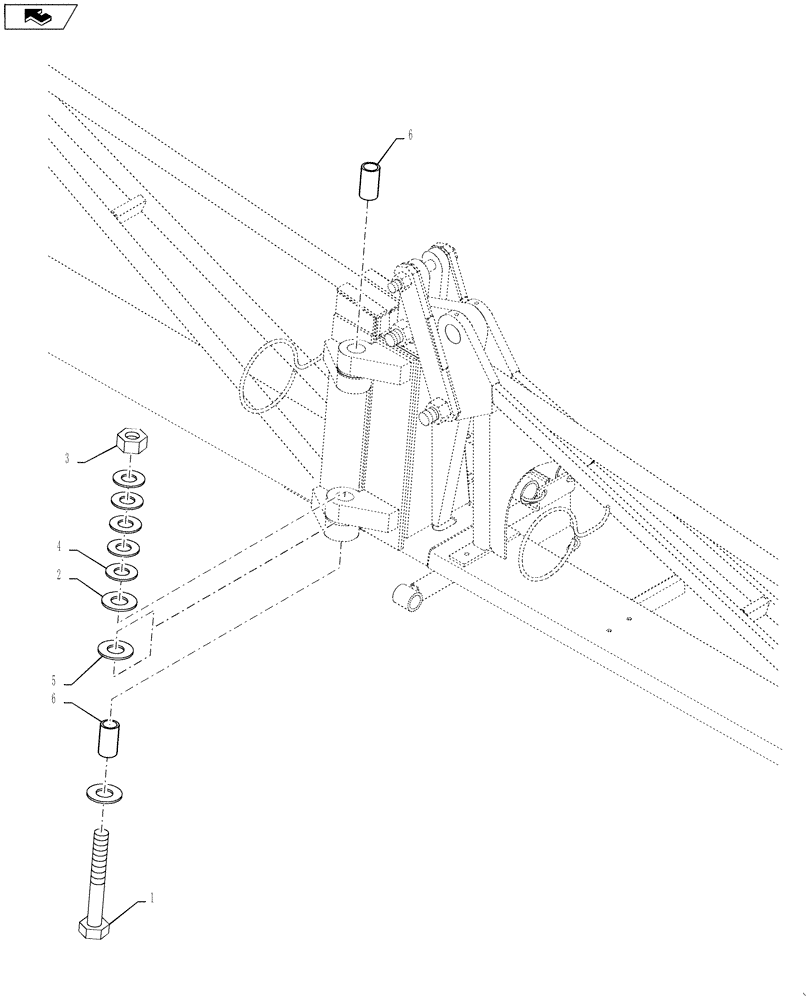 Схема запчастей Case IH 610 - (39.130.09) - BOOM HINGE ASSEMBLY (39) - FRAMES AND BALLASTING